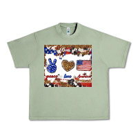 Oil Green peace love america Urban Heavy Tee - TumblerDesignByShophia