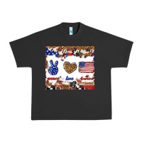 Pigment Black peace love america Urban Heavy Tee - TumblerDesignByShophia