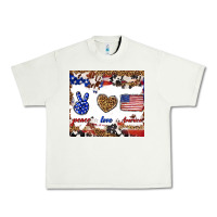 Pistachio peace love america Urban Heavy Tee - TumblerDesignByShophia