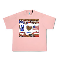 Salmon peace love america Urban Heavy Tee - TumblerDesignByShophia