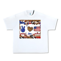 White peace love america Urban Heavy Tee - TumblerDesignByShophia