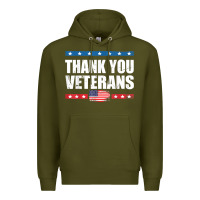 Army Green Shirts For Veterans, Thank You Veterans Shirt Veterans Day Premium Hoodie - lanVoArt