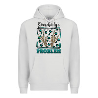 Dove Grey Somebody's Problem Hand Skeleton Premium Hoodie - FaDigitalArtStudio