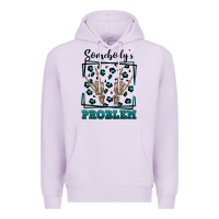 Lilac Somebody's Problem Hand Skeleton Premium Hoodie - FaDigitalArtStudio