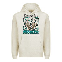 Oatmeal Heather Somebody's Problem Hand Skeleton Premium Hoodie - FaDigitalArtStudio