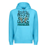Ocean Blue Somebody's Problem Hand Skeleton Premium Hoodie - FaDigitalArtStudio