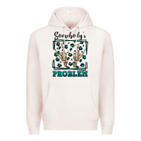 Pale Pink Somebody's Problem Hand Skeleton Premium Hoodie - FaDigitalArtStudio