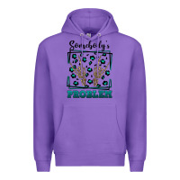 Purple Somebody's Problem Hand Skeleton Premium Hoodie - FaDigitalArtStudio