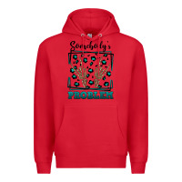 Red Somebody's Problem Hand Skeleton Premium Hoodie - FaDigitalArtStudio