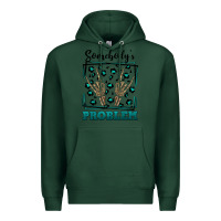 Sports Green Somebody's Problem Hand Skeleton Premium Hoodie - FaDigitalArtStudio