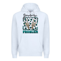 White Somebody's Problem Hand Skeleton Premium Hoodie - FaDigitalArtStudio
