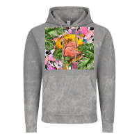 Cloud Rock flamingo with leopard Vintage Hoodie - TumblerDesignByShophia