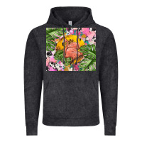 Vintage Black flamingo with leopard Vintage Hoodie - TumblerDesignByShophia