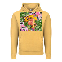 Vintage Mustard flamingo with leopard Vintage Hoodie - TumblerDesignByShophia