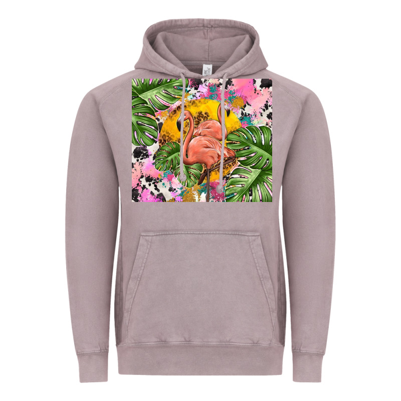 Flamingo With Leopard Vintage Hoodie by TumblerDesignByShophia | Teevron