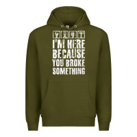 Army Green construction crew funny contractor gift premium t shirt Premium Hoodie - lanVoArt