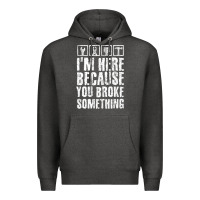 Charcoal Heather construction crew funny contractor gift premium t shirt Premium Hoodie - lanVoArt