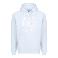 White construction crew funny contractor gift premium t shirt Premium Hoodie - lanVoArt