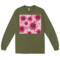 Army Green breast cancer sunflower Long Sleeve Tee - CowGirlArtShop