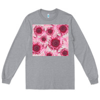 Heather Grey breast cancer sunflower Long Sleeve Tee - CowGirlArtShop