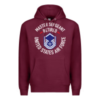 Burgundy Limited Edition Master Sergeant Retired Air Force Military Retiremen Premium Hoodie - lanVoArt