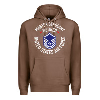 Chestnut Limited Edition Master Sergeant Retired Air Force Military Retiremen Premium Hoodie - lanVoArt
