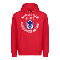 Red Limited Edition Master Sergeant Retired Air Force Military Retiremen Premium Hoodie - lanVoArt