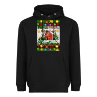 Black Small Town Christmas Heavyweight Hoodie - Artiststas