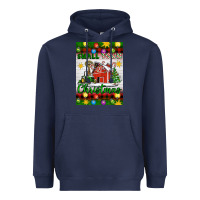 Navy Small Town Christmas Heavyweight Hoodie - Artiststas