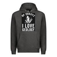 Charcoal Heather of quartz i love geology Premium Hoodie - lanVoArt