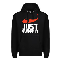 Black just sweep it! funny curling sports gift hoodie Premium Hoodie - lanVoArt