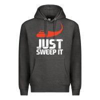 Charcoal Heather just sweep it! funny curling sports gift hoodie Premium Hoodie - lanVoArt