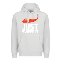 Dove Grey just sweep it! funny curling sports gift hoodie Premium Hoodie - lanVoArt