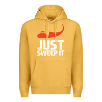Mustard just sweep it! funny curling sports gift hoodie Premium Hoodie - lanVoArt
