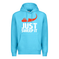 Ocean Blue just sweep it! funny curling sports gift hoodie Premium Hoodie - lanVoArt