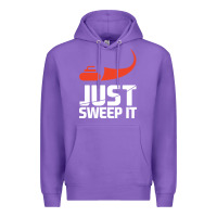 Purple just sweep it! funny curling sports gift hoodie Premium Hoodie - lanVoArt