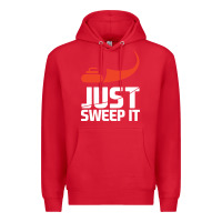 Red just sweep it! funny curling sports gift hoodie Premium Hoodie - lanVoArt