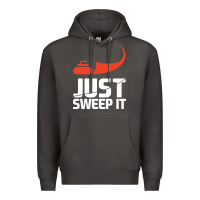 Smoke just sweep it! funny curling sports gift hoodie Premium Hoodie - lanVoArt