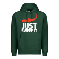 Sports Green just sweep it! funny curling sports gift hoodie Premium Hoodie - lanVoArt