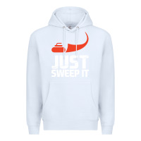 White just sweep it! funny curling sports gift hoodie Premium Hoodie - lanVoArt