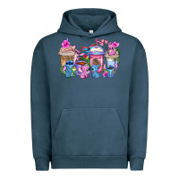 Pigment Midnight Navy stitch with lilo coffee cups Urban Hoodie - AdoDesignShop