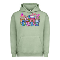 Pigment Oil Green stitch with lilo coffee cups Urban Hoodie - AdoDesignShop