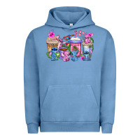 Pigment Pebble Blue stitch with lilo coffee cups Urban Hoodie - AdoDesignShop
