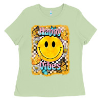 Matcha happy vibes smiley face Ladies Tee - BarkalooDesign