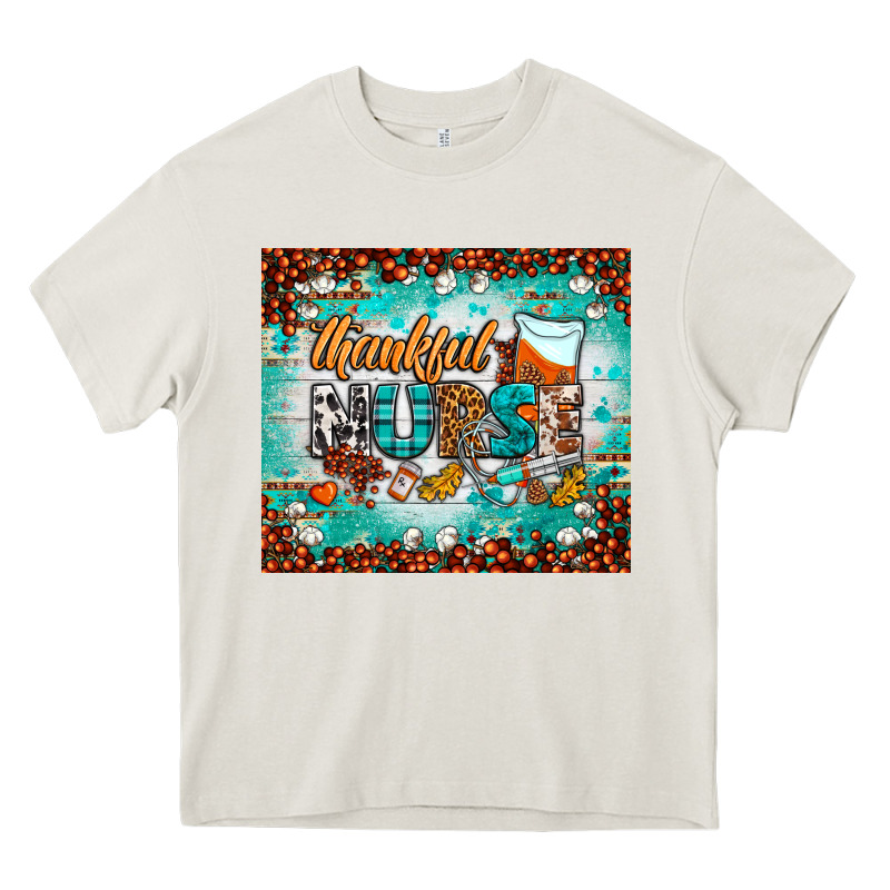 Thankful Nurse Fall Tumbler Heavy Core Tee by BundleAndBundleShop | Teevron