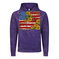 Cloud Purple American flag sunflowers with leopard Vintage Hoodie - TumblerDesignByShophia