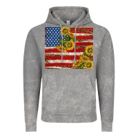 Cloud Rock American flag sunflowers with leopard Vintage Hoodie - TumblerDesignByShophia