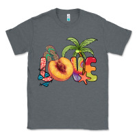 Charcoal Heather Love peach summer Classic Tee - NancyCooperArtShop