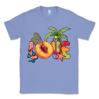 Colony Blue Love peach summer Classic Tee - NancyCooperArtShop