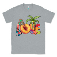 Heather Grey Love peach summer Classic Tee - NancyCooperArtShop